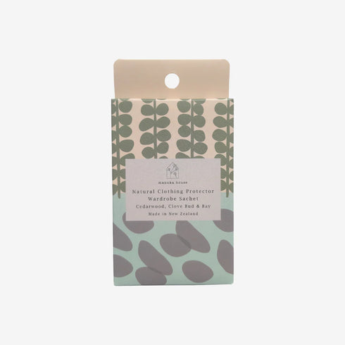 Contemporary Wardrobe Sachet Cedarwood, Clove Bud and Bay-Manuka House NZ-Matakana Pharmacy