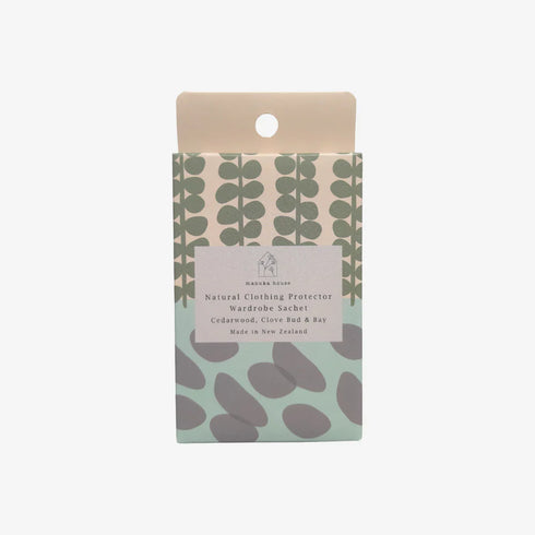 Contemporary Wardrobe Sachet Cedarwood, Clove Bud and Bay-Manuka House NZ-Matakana Pharmacy