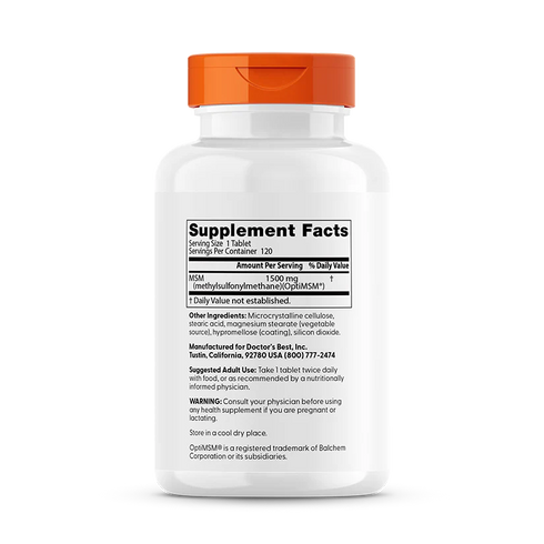 MSM 1500mg 120 Tablets | Joint Comfort & Mobility