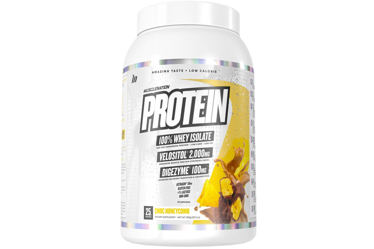 Protéine Whey Muscle Moose Saveur Choco Honeycomb 900g - 30 Portions - Fabriqué Au UK