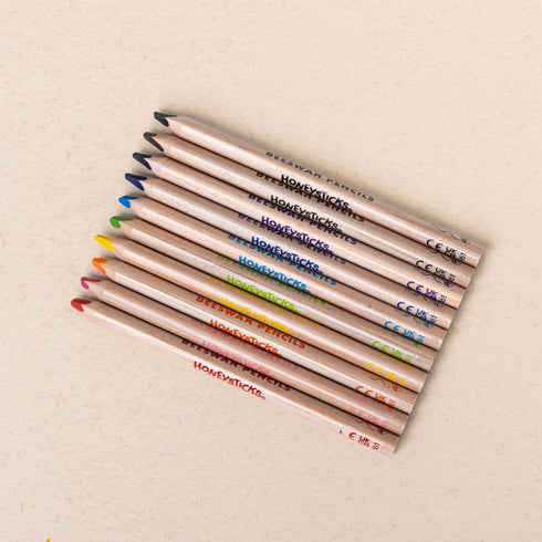 Magic 3-in-1 Beeswax Pencils Jumbo Triangles 10 Pack-Honey Sticks-Matakana Pharmacy