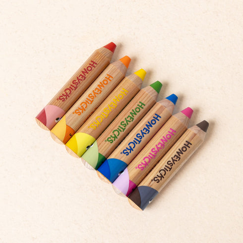 Magic 3-in-1 Beeswax Pencils Little Learners 7 Pack-Honey Sticks-Matakana Pharmacy