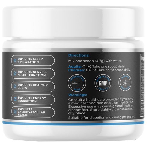 BIOSPHERE Magnesium powder 141g, Mango Pineapple Flavour-Biosphere-Matakana Pharmacy