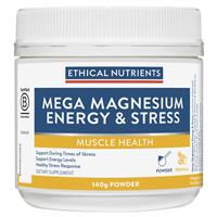 ETHICAL NUTRIENTS Mega Magnesium Energy & Stress Tropical 140g-Matakana Pharmacy