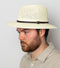 Male Model wearing Mens Hat Diego Large in Ivory