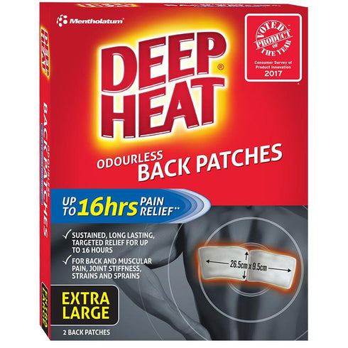 Image of deep heat back patches by deep heat. Pack of 2.