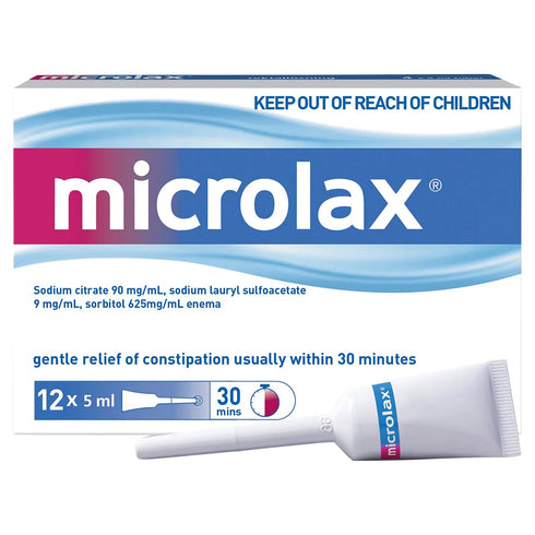 Microlax Enemeas 12 Tube Pack-Kenvue Pharmaceuticals-Matakana Pharmacy