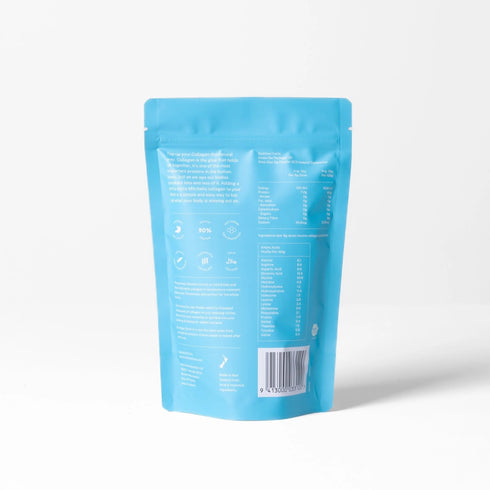 Image of Bovine Collagen Peptides Powder 200g back of packet
