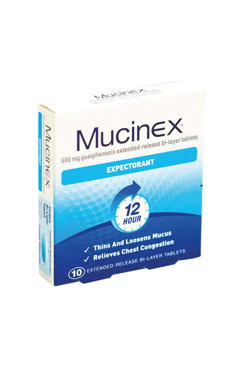 Image of mucinex expectorant tablets 10 pack