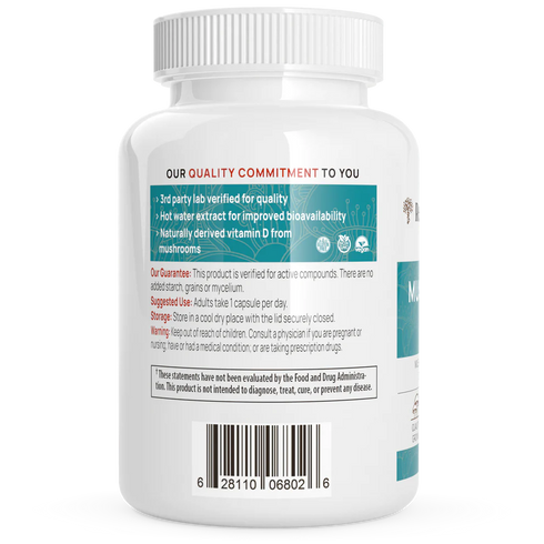 Mushroom D2 120 Capsules-Real Mushrooms-Matakana Pharmacy