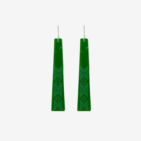 Earrings Taniko I Green Clear-Nichola-Matakana Pharmacy