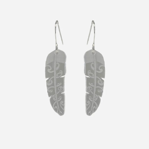 Earrings Te Raukura Clear Large-Nichola-Matakana Pharmacy