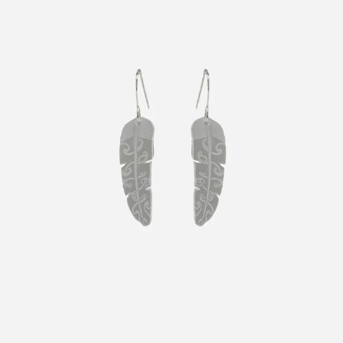 Earrings - Te Raukura Clear Small-Nichola-Matakana Pharmacy