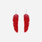Earrings - Te Raukura Red Clear Large-Nichola-Matakana Pharmacy