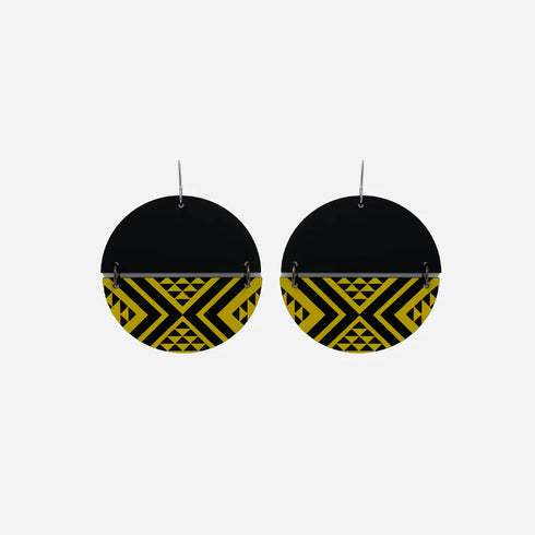 Earrings Split Taniko I Black-Nichola-Matakana Pharmacy