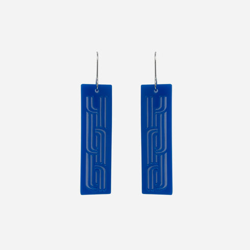 Earrings Whakarare Blue Solid Large-Nichola-Matakana Pharmacy