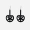 Earrings Mangopare Black Medium-Nichola-Matakana Pharmacy