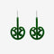 Earrings Mangopare Green Clear Medium-Nichola-Matakana Pharmacy