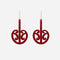 Earrings Mangopare Red Clear Medium-Nichola-Matakana Pharmacy