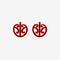 Earrings Mangopare Red Clear Small-Nichola-Matakana Pharmacy