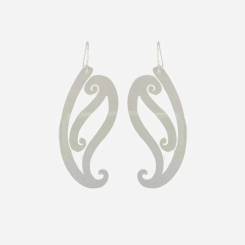 Earrings - Tupuarangi Ngutu Ka?ka? Clear-Nichola-Matakana Pharmacy