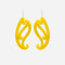 Earrings - Tupua?rangi Ngutu Ka?ka? Yellow Solid-Nichola-Matakana Pharmacy