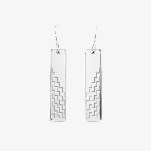 Earrings - Poutama Clear Large-Nichola-Matakana Pharmacy