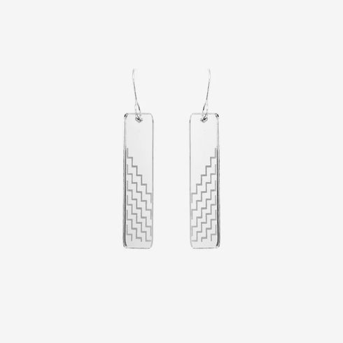 Earrings - Poutama Clear Small-Nichola-Matakana Pharmacy