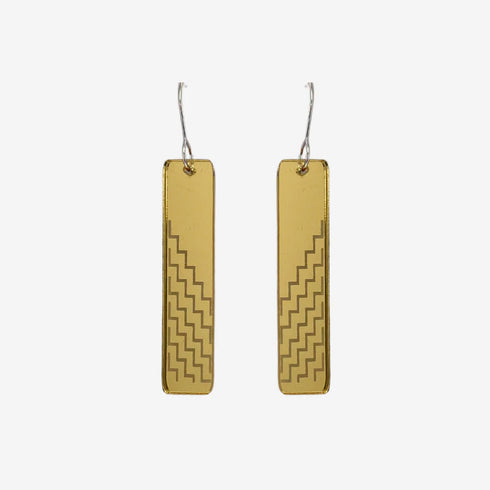 Earrings - Poutama Mirror Large-Nichola-Matakana Pharmacy