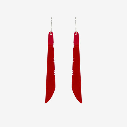 Earrings Toki Red Clear-Nichola-Matakana Pharmacy
