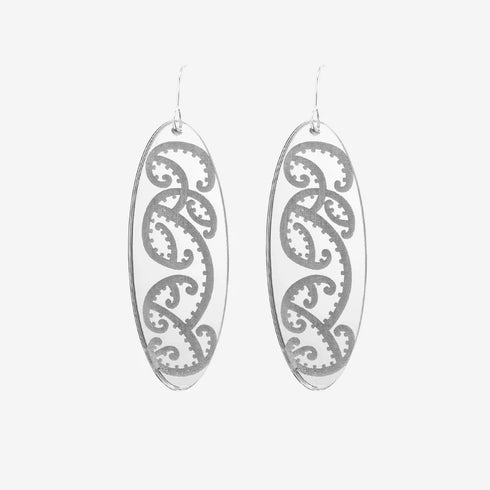 Earrings - Kowhaiwhai Clear-Nichola-Matakana Pharmacy