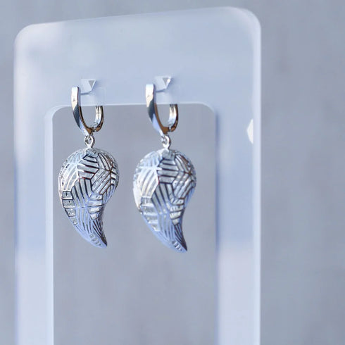 Earrings - Ngutu Manu Silver-Nichola-Matakana Pharmacy