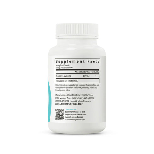 NAC Supplement (N-Acetyl-L-Cysteine) 90 Caps-Seeking Health-Matakana Pharmacy