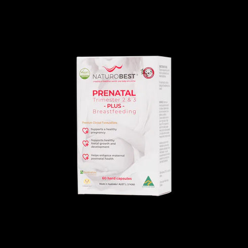 Prenatal Trimester 2 + 3 & Breastfeeding Double Pack 2 x 60 Caps-NaturoBest-Matakana Pharmacy