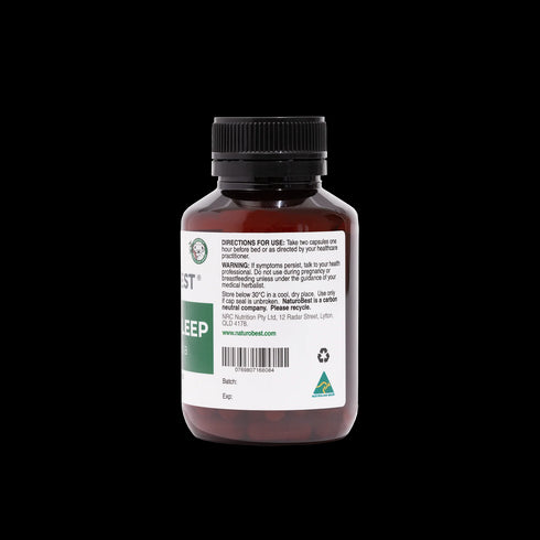 image of directions for use for Stress & Sleep PM Formula. take 2 capsules 1 hour before bed or as directed.