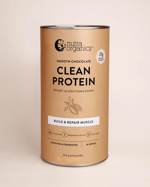 Nutra Clean Protein - Smooth Chocolate 500g-Nutra Organics-Matakana Pharmacy