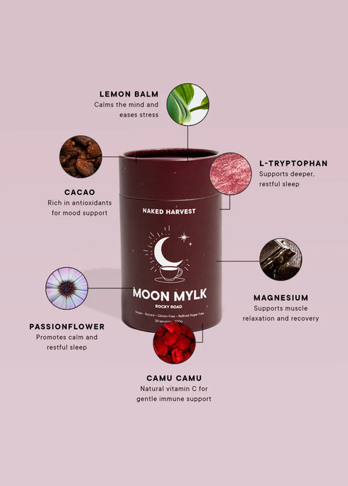 Moon Mylk Rocky Road Powder 200g-Nu Harvest-Matakana Pharmacy