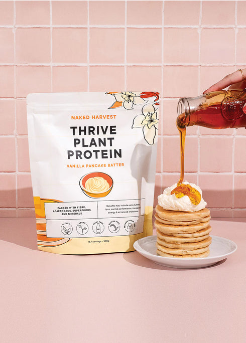 Thrive Plant Protein Vanilla Pancake Batter 500g-Nu Harvest-Matakana Pharmacy