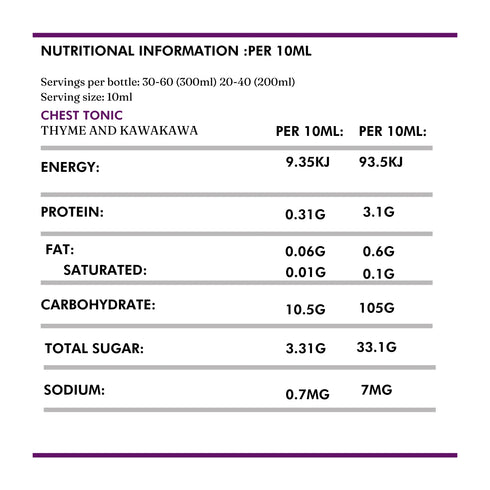 Chest Tonic 300ml-Wild Dispensary-Matakana Pharmacy