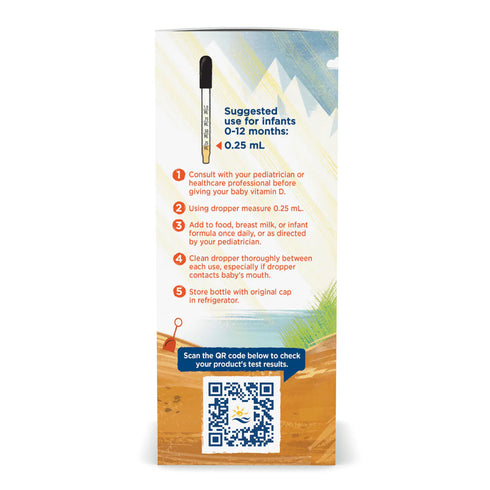 Baby's Vitamin D3 Liquid Unflavoured 22ml-Nordic Naturals-Matakana Pharmacy