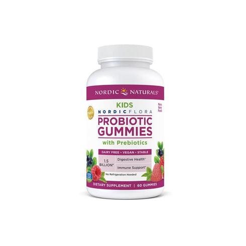 image of NORDIC NATURALS Kids Nordic Flora Probiotic Gummies Merry Berry Punch 60gummies
