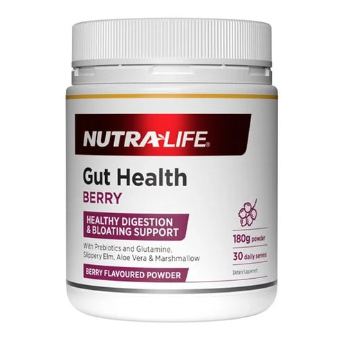 NUTRALIFE Gut Health Powder Berry 180g-Matakana Pharmacy