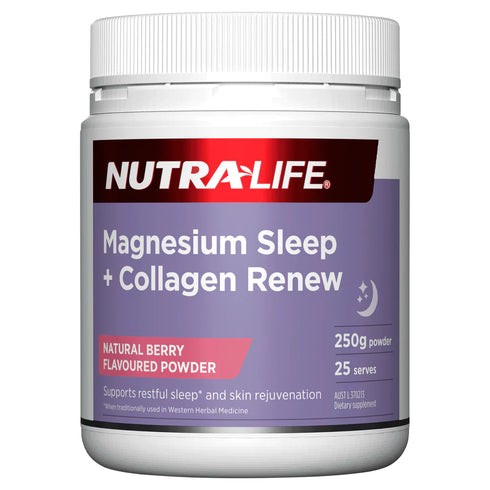 NUTRALIFE Magnesium Sleep + Collagen Renew Powder 250g-Matakana Pharmacy