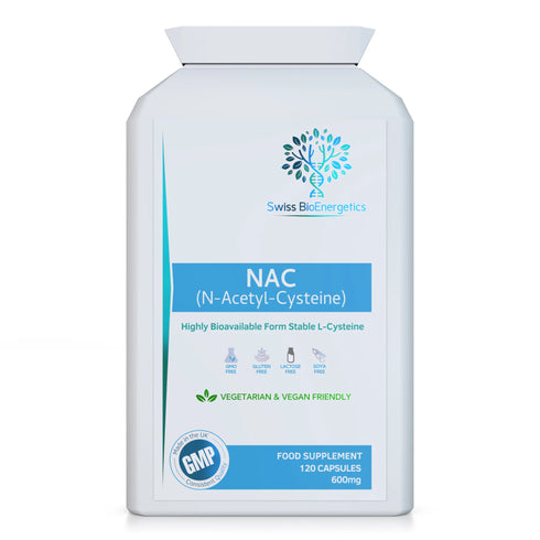 NAC 600mg 120 Capsules-Swiss Bioenergetics-Matakana Pharmacy