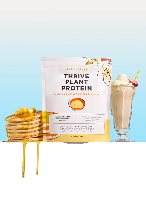 Thrive Plant Protein Vanilla Pancake Batter 500g-Nu Harvest-Matakana Pharmacy