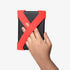 Strapsicle Kindle straps in Neon Flame fitted to an e-reader