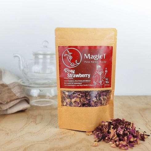 MagicT Rosy Strawberry Tea Pouch 90g-Magic T-Matakana Pharmacy