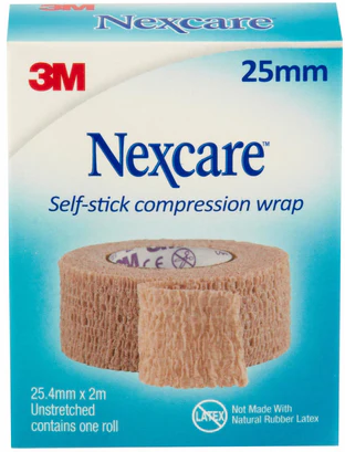 Self Stick Compression Wrap Tan 25mmx2m-Nexcare-Matakana Pharmacy