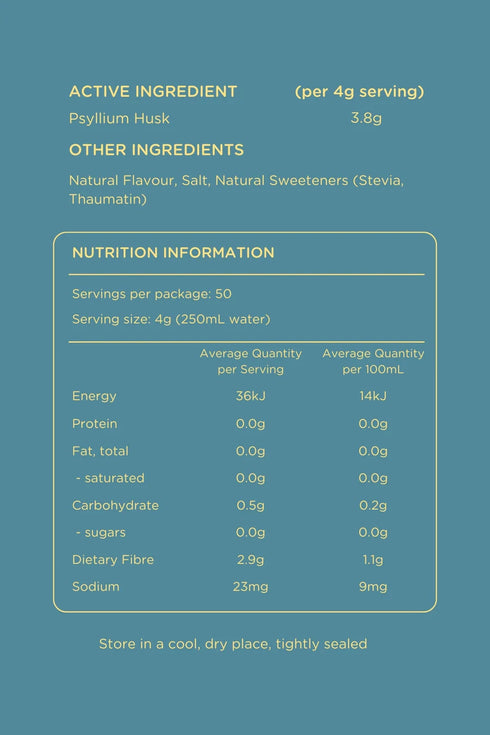 Vanilla Psyllium Fibre Powder 200g-No.2-Matakana Pharmacy