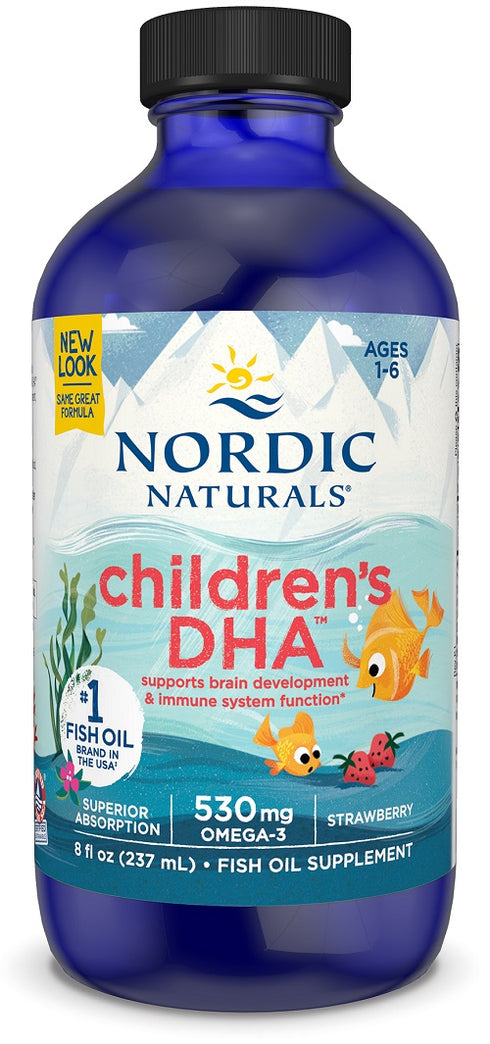 Children's DHA Liquid Strawberry 237ml-Nordic Naturals-Matakana Pharmacy